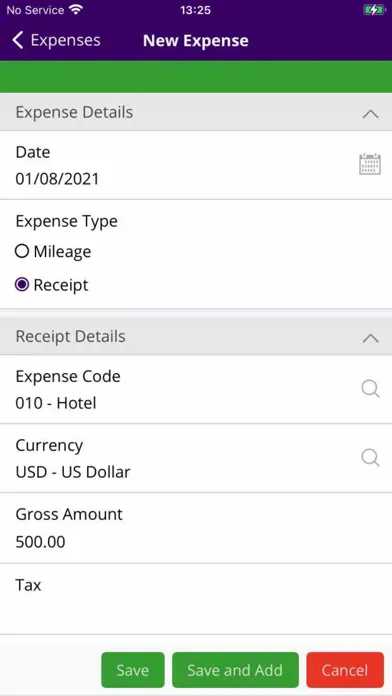 Ảnh chụp màn hình của IFS Trip Tracker