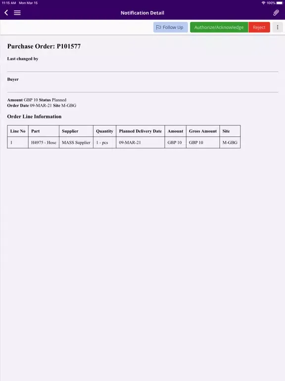 Tangkapan skrin IFS Notify Me iPad