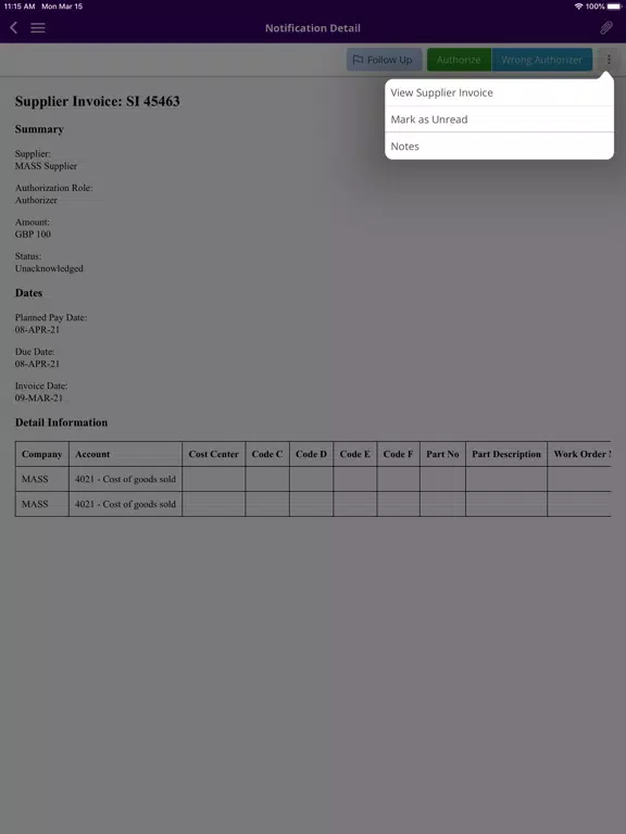 صور IFS Notify Me iPad 
