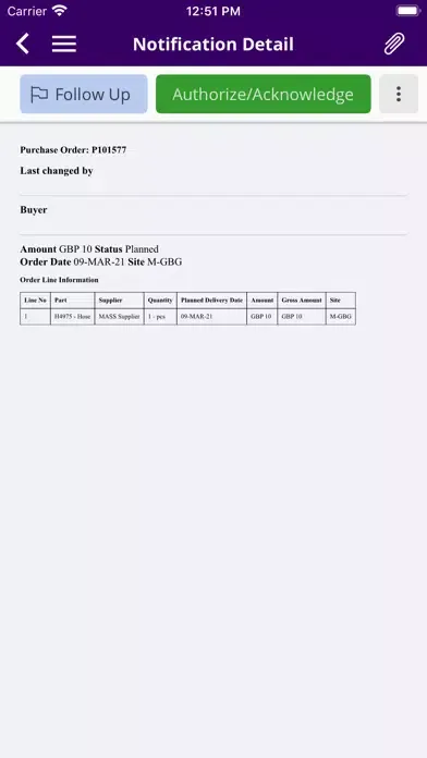 Tangkapan skrin IFS Notify Me