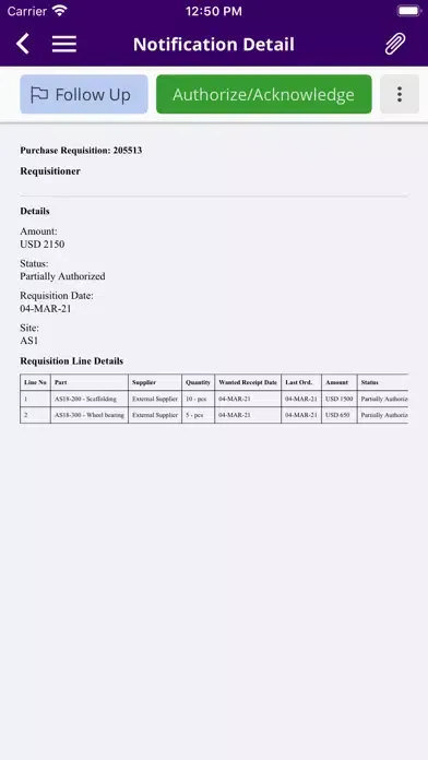 Tangkapan skrin IFS Notify Me