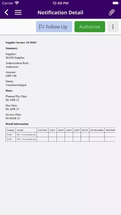 Tangkapan skrin IFS Notify Me