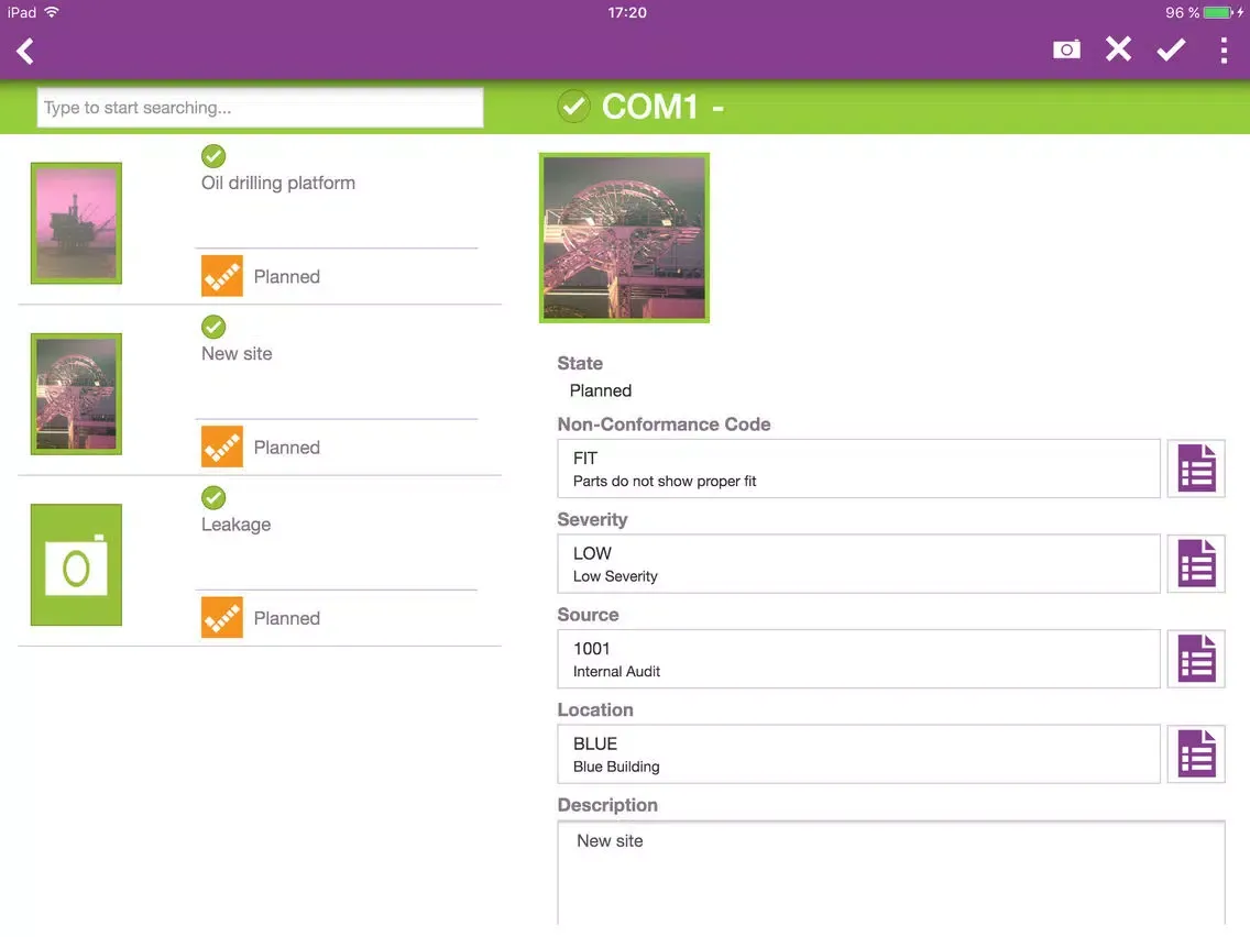 Скриншоты IFS Nonconformance Reporter iPad 