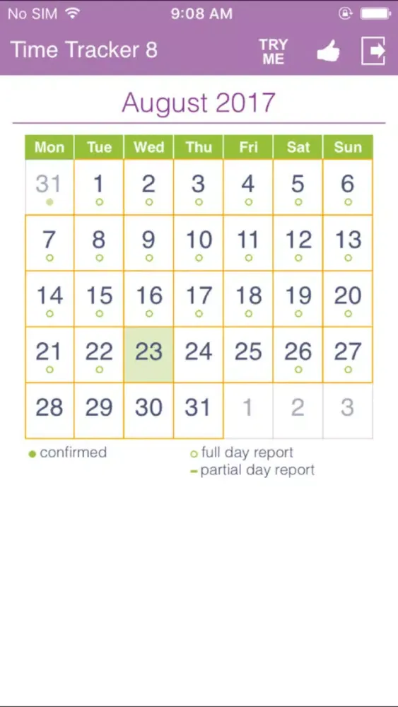 Capturas de tela do IFS Time Tracker 8