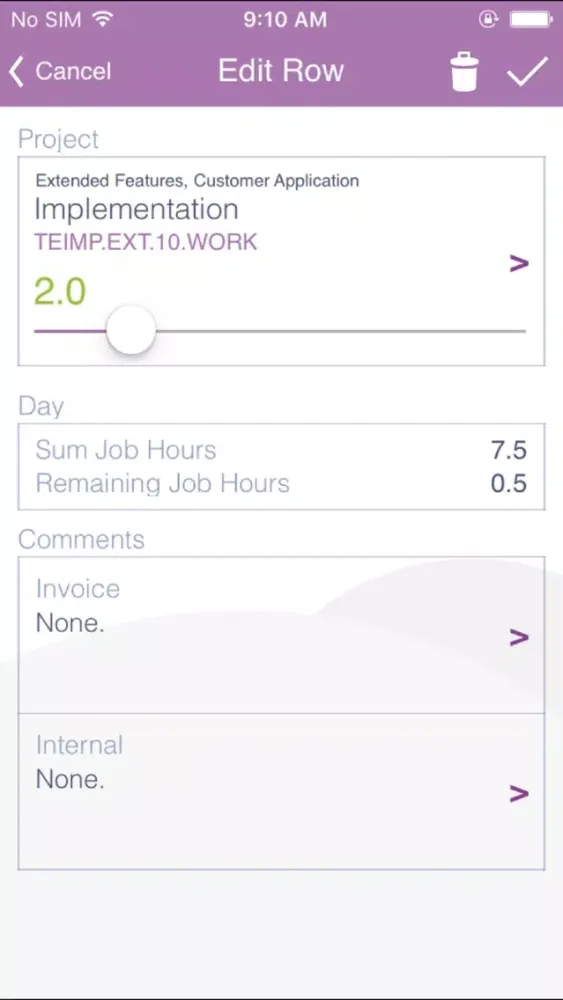 Capturas de tela do IFS Time Tracker 8