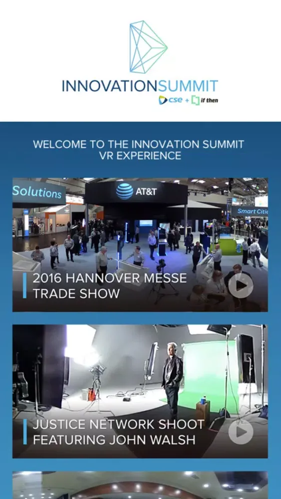 Zrzuty ekranu CSE & If/Then VR Summit