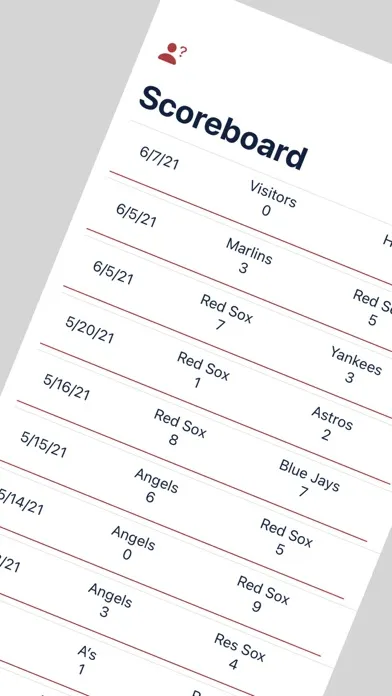 Screenshot di Quick Baseball Scoreboard