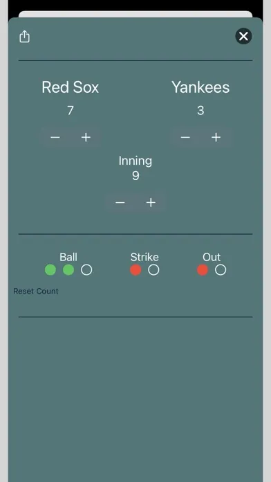 Screenshot di Quick Baseball Scoreboard