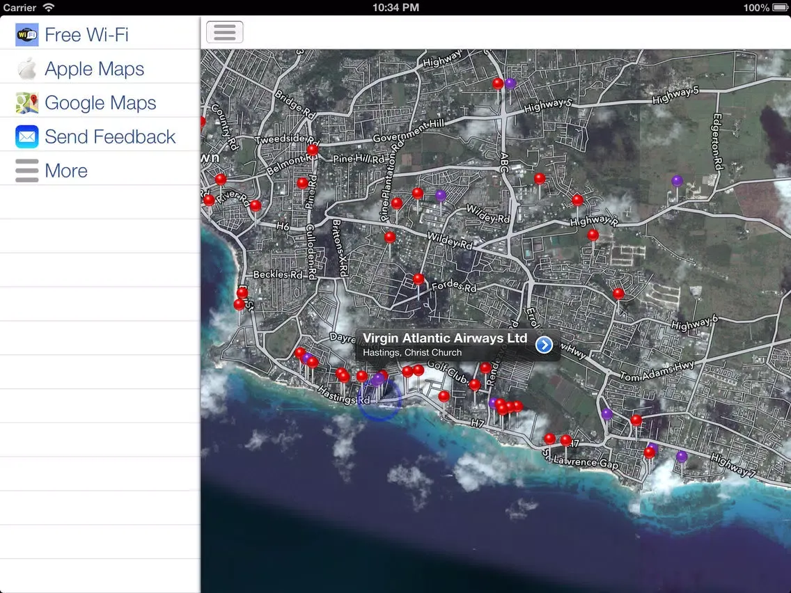 Captures d'écran de Barbados Free Wi-Fi iPad 