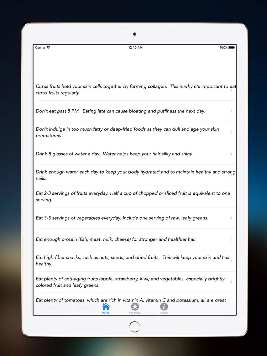 Nutrition Tips - Weight Loss, Calorie Watchers, healthy balanced diet and Nutrition Value Calculator Mobile App iPad  Ekran Görüntüleri