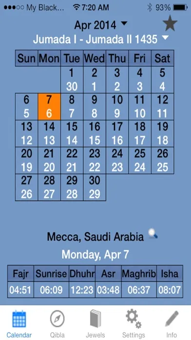 Hijri-Islamic Cal Prayer Times应用截图