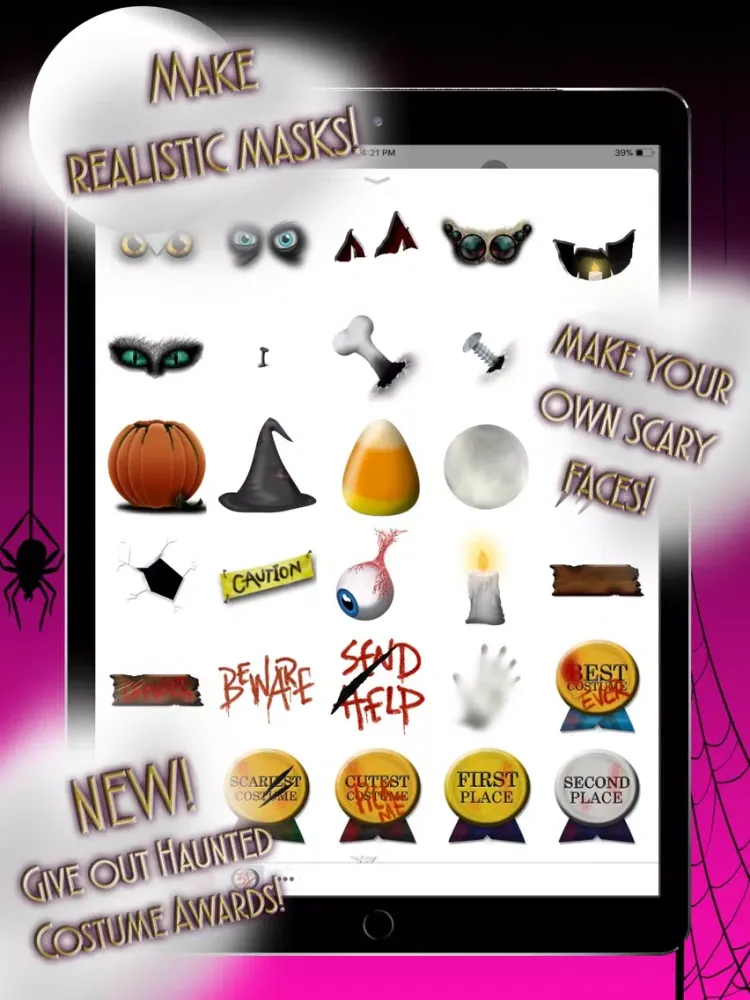 Haunted Halloween Sticker Pack iPad 应用截图