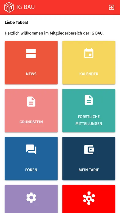Mitglieder App IG BAU Screenshots