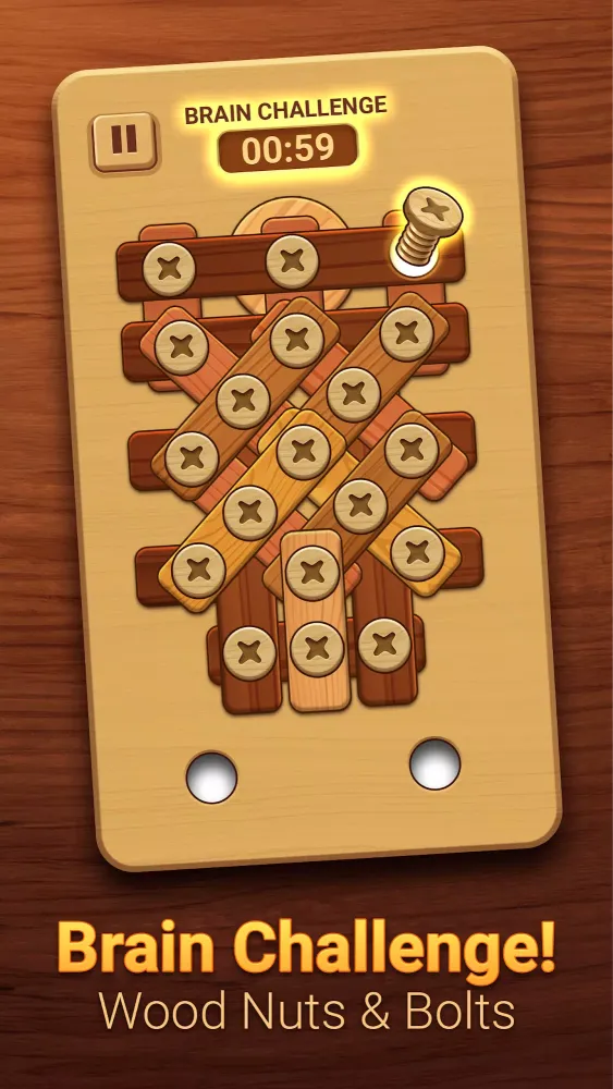 Woodle - Wood Screw Puzzle 스크린샷