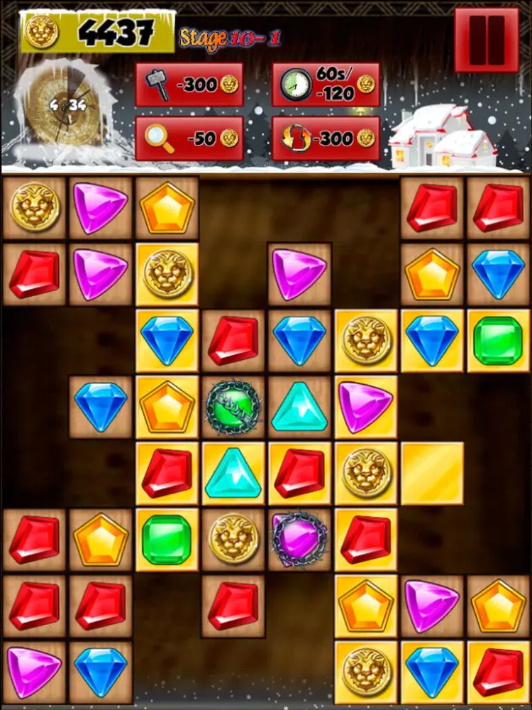 Capturas de pantalla de Super Jewels Quest Christmas Season iPad 