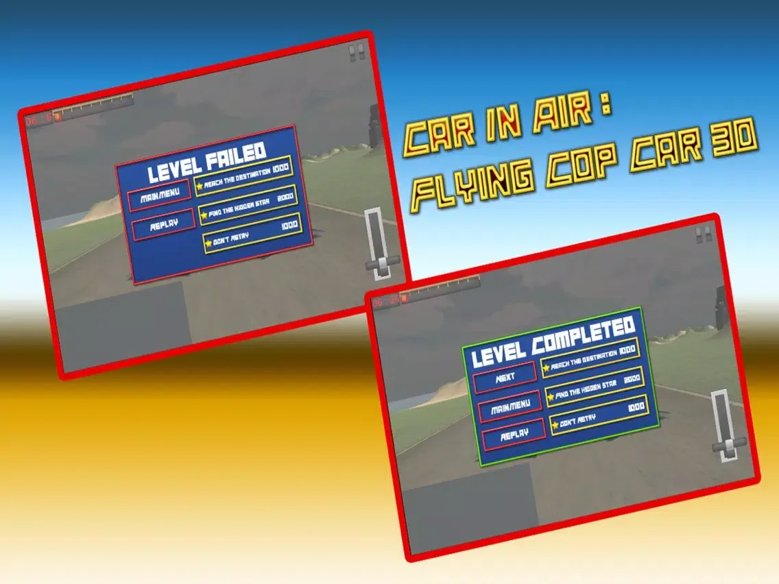 Zrzuty ekranu Car In Air : Flying Cop Car 3D iPad 