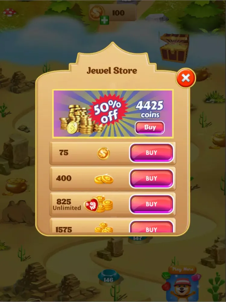 Tangkapan layar Jewel Story Match 3 Puzzle iPad 