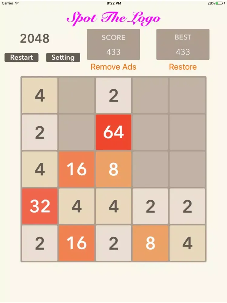 2048 5x5 6x6: Blocks Puzzle iPad  스크린샷