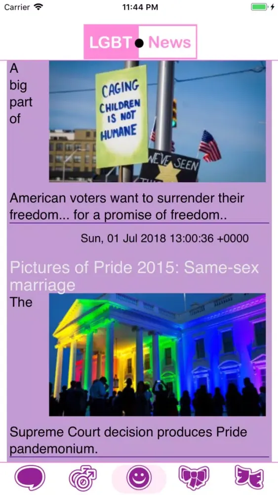 Captures d'écran de LGBT