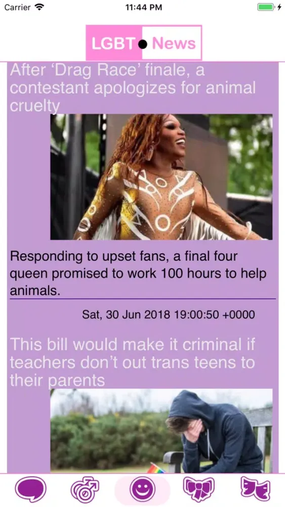 Captures d'écran de LGBT