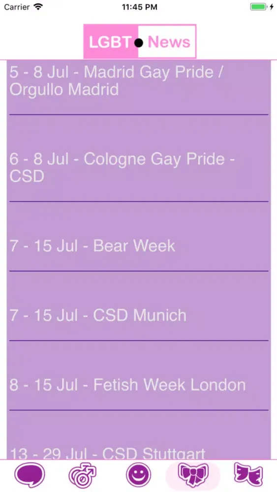 Captures d'écran de LGBT