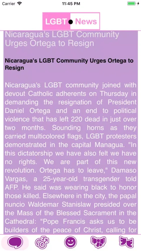 Captures d'écran de LGBT