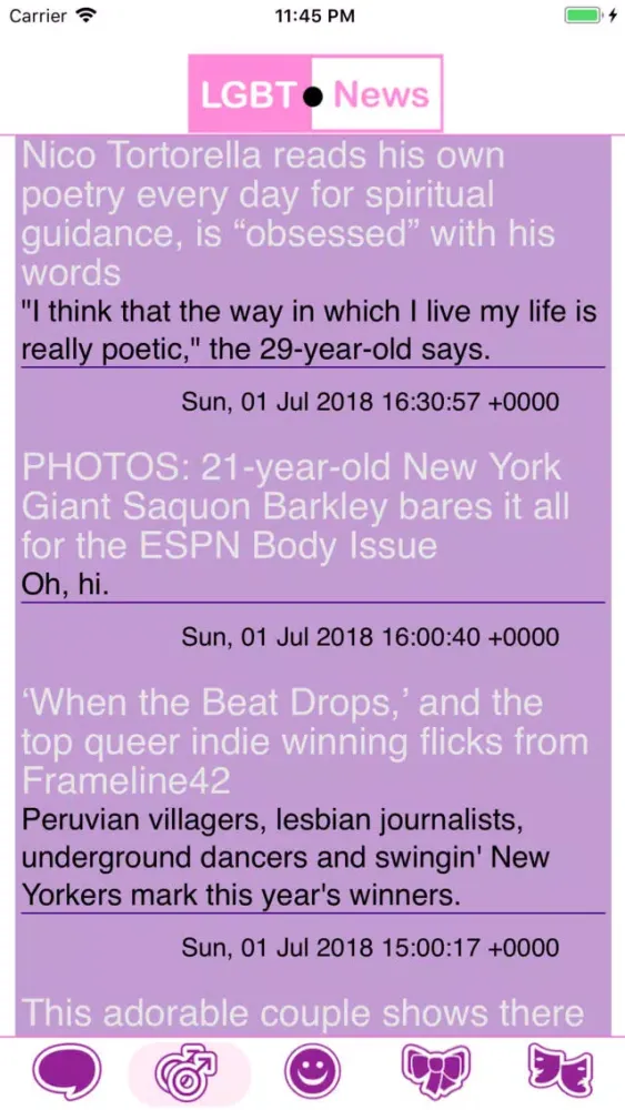 Captures d'écran de LGBT