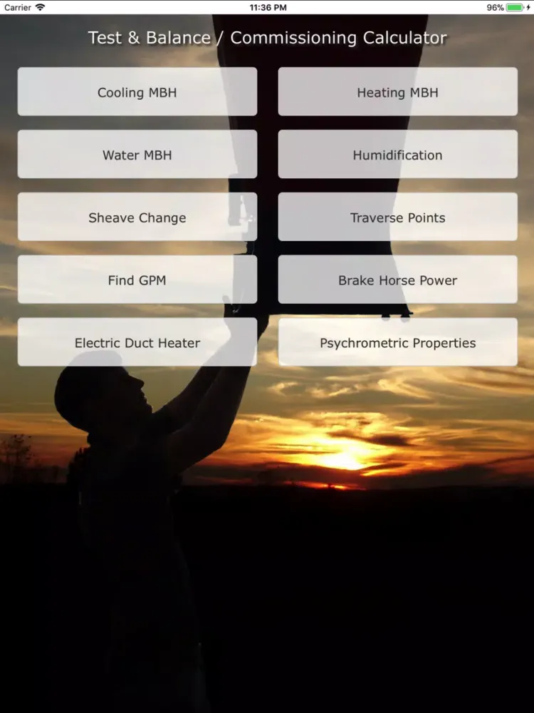 Zrzuty ekranu Test & Balance / Commissioning iPad 