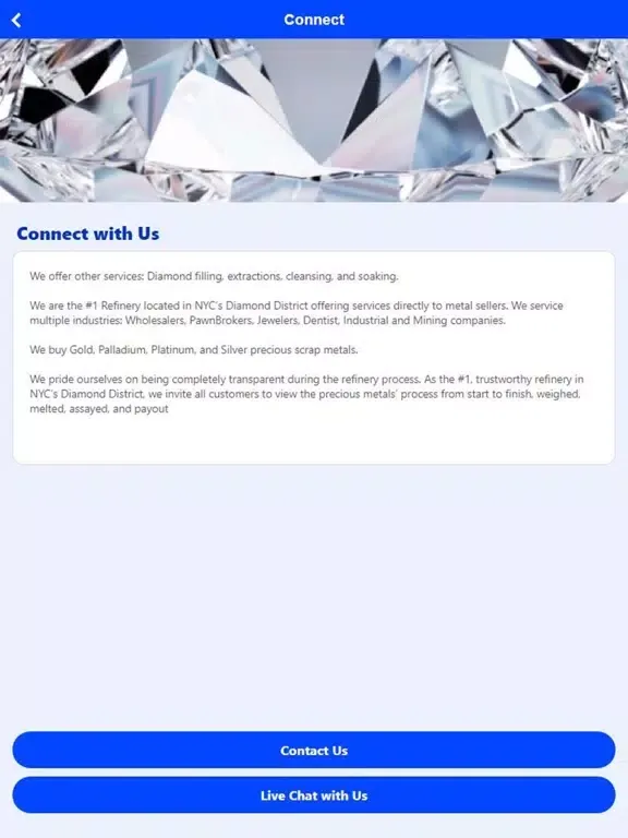 Tangkapan layar Five Star Precious Metals iPad 