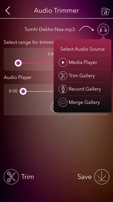 Zrzuty ekranu Audio Editor - Music Cutter