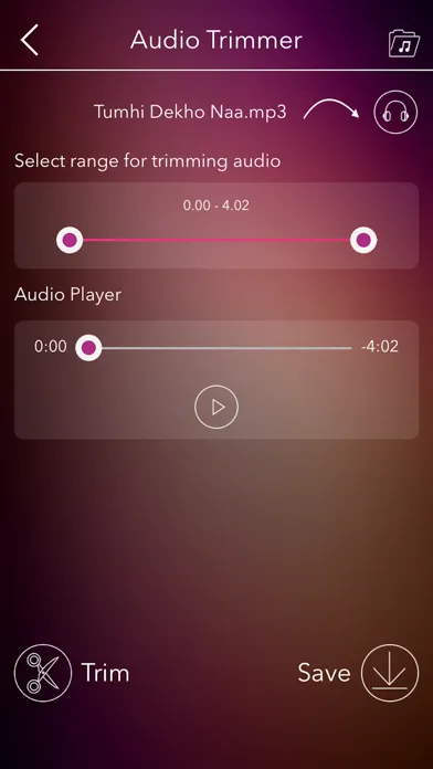 Zrzuty ekranu Audio Editor - Music Cutter