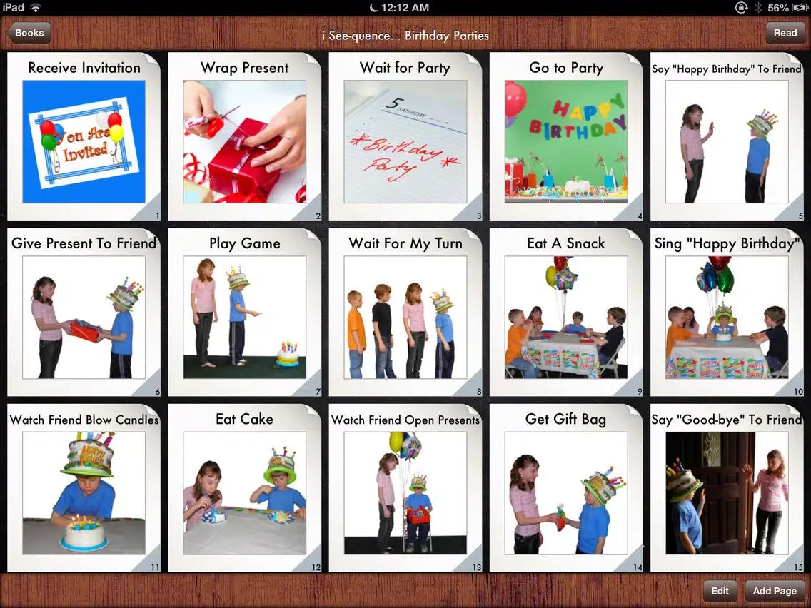 i Get... Going to Birthday Parties Vocabulary Photo Books and Social Skills Stories iPad  Screenshots