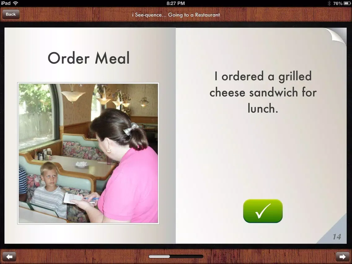 i Get... Going to a Restaurant Vocabulary Photo Books and Social Stories iPad 应用截图