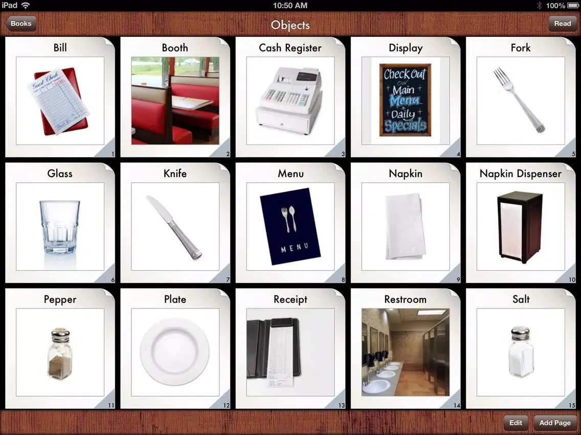 i Get... Going to a Restaurant Vocabulary Photo Books and Social Stories iPad 应用截图