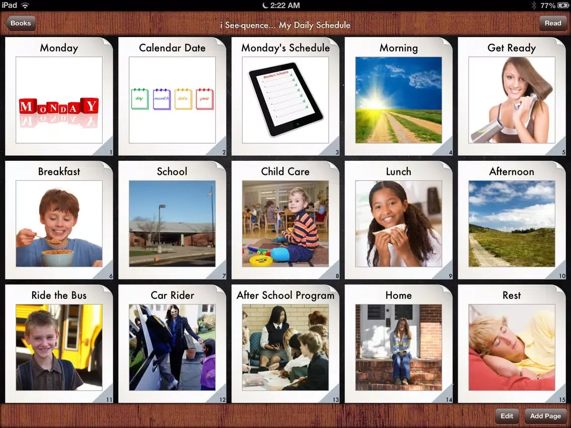 Captures d'écran de i Get... My Daily Schedule, Recall My Day and Learn Calendar Concepts iPad 