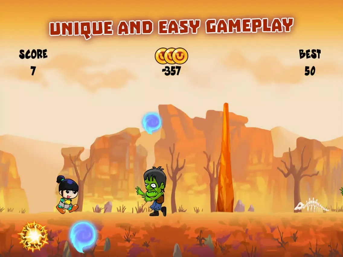 Tangkapan skrin Zombie Warrior Runner iPad 