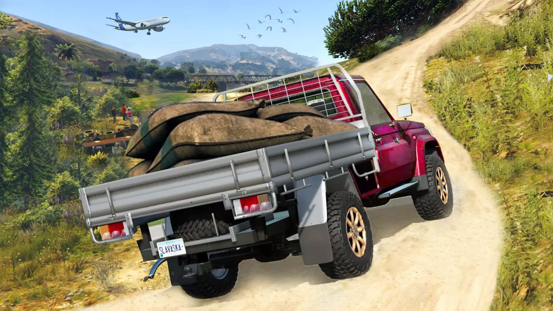 ภาพหน้าจอของ Offroad Pickup Truck Driving