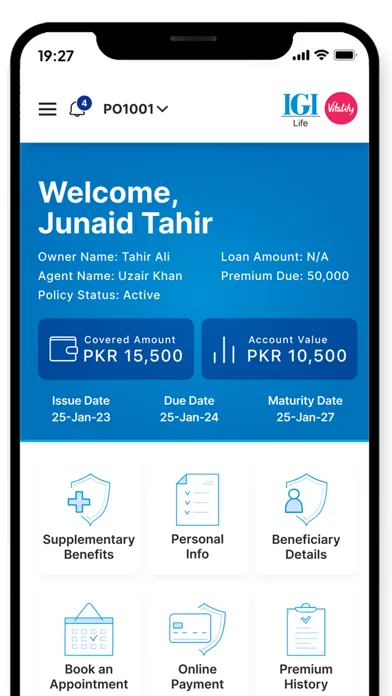 IGI Life Customer Solution App 스크린샷