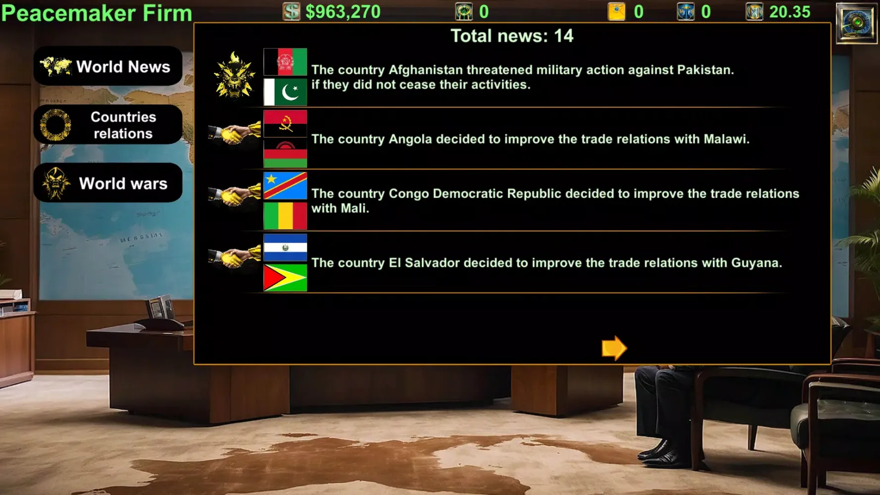 Ảnh chụp màn hình của World Diplomat