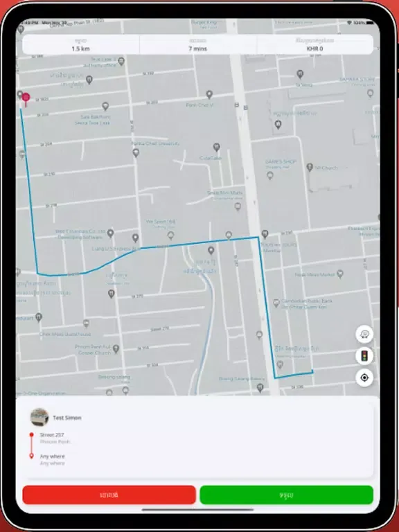 Ảnh chụp màn hình của Qwiq Driver iPad 