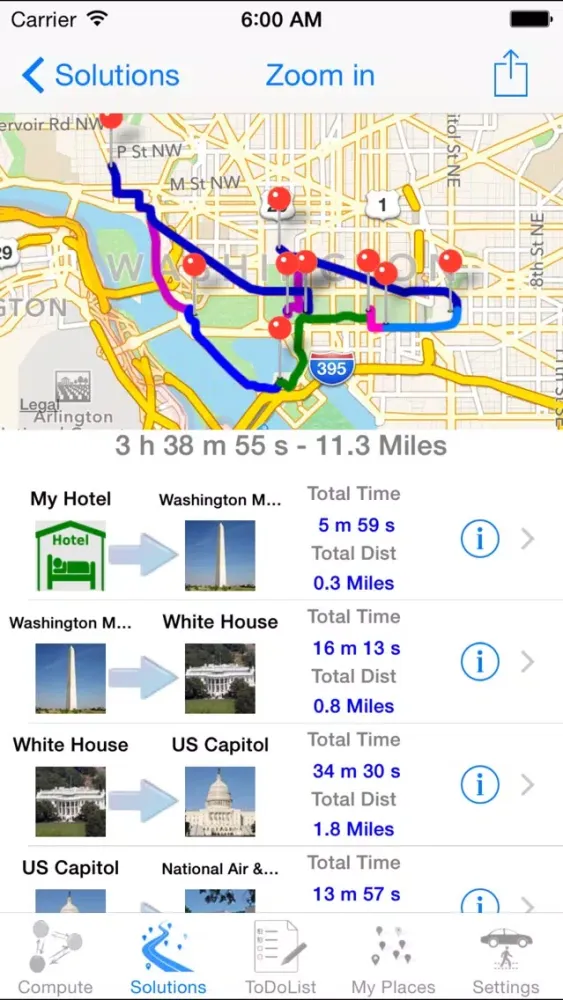 Скриншоты Optimal Route