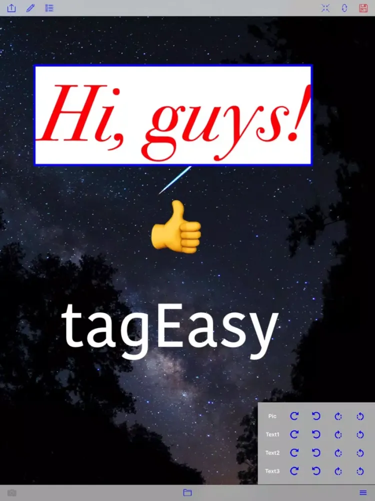 Captures d'écran de tagEasy iPad 