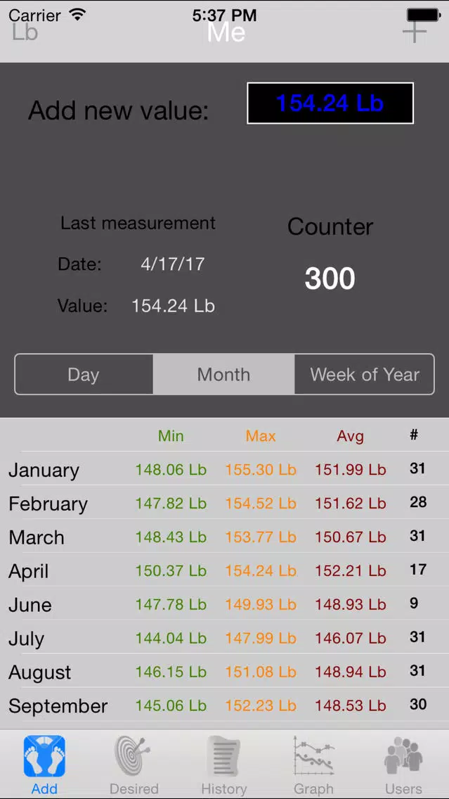 WeightCheck سکرین شاٹس