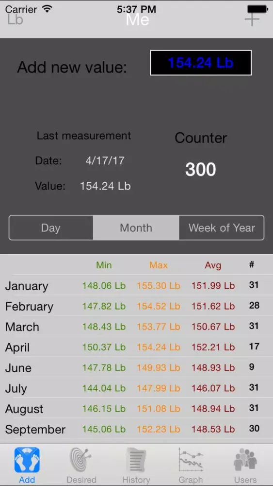 Zrzuty ekranu WeightCheck