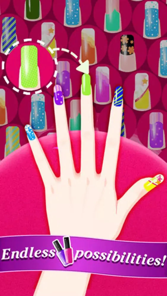 Capturas de tela do Nail Art Salon