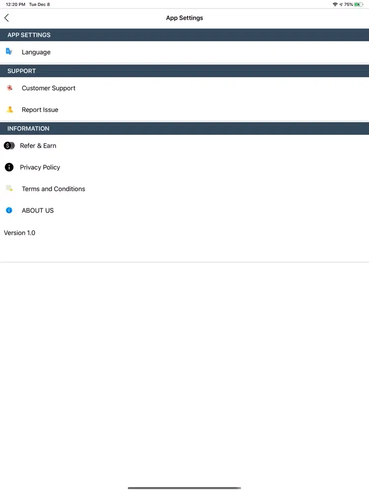 ภาพหน้าจอของ Ammy App driver iPad 