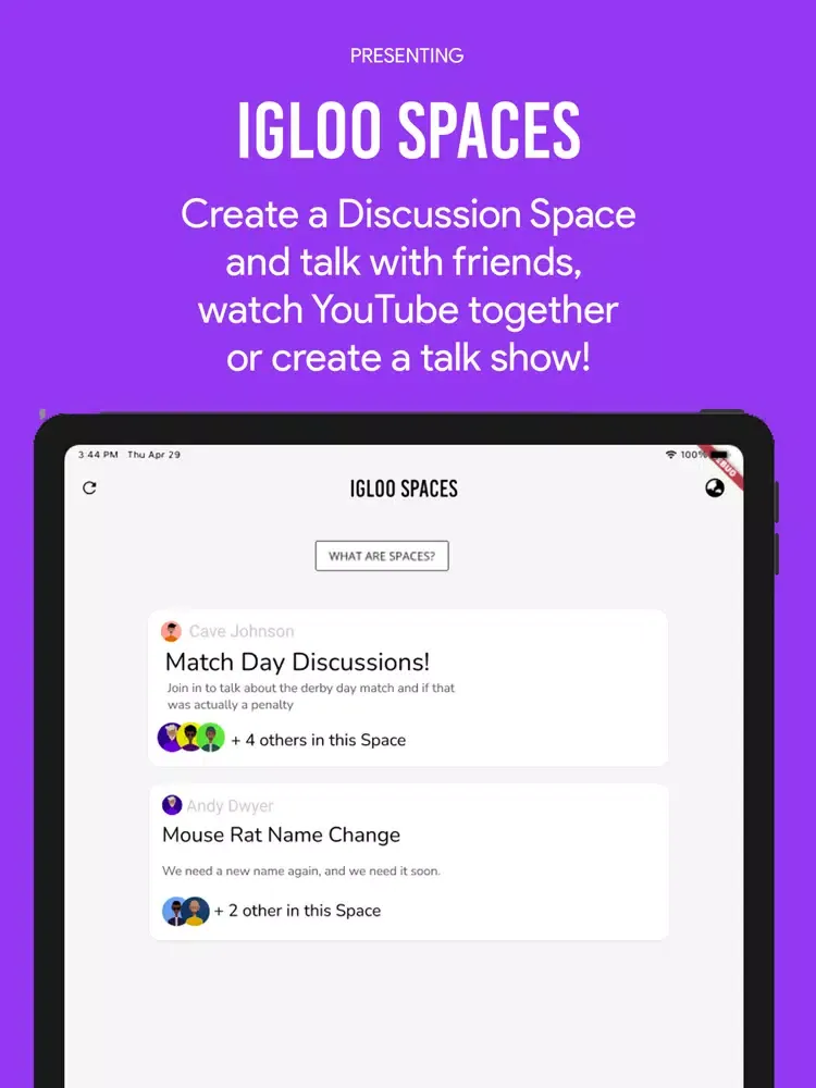 Igloo - Private Social Media iPad  스크린샷