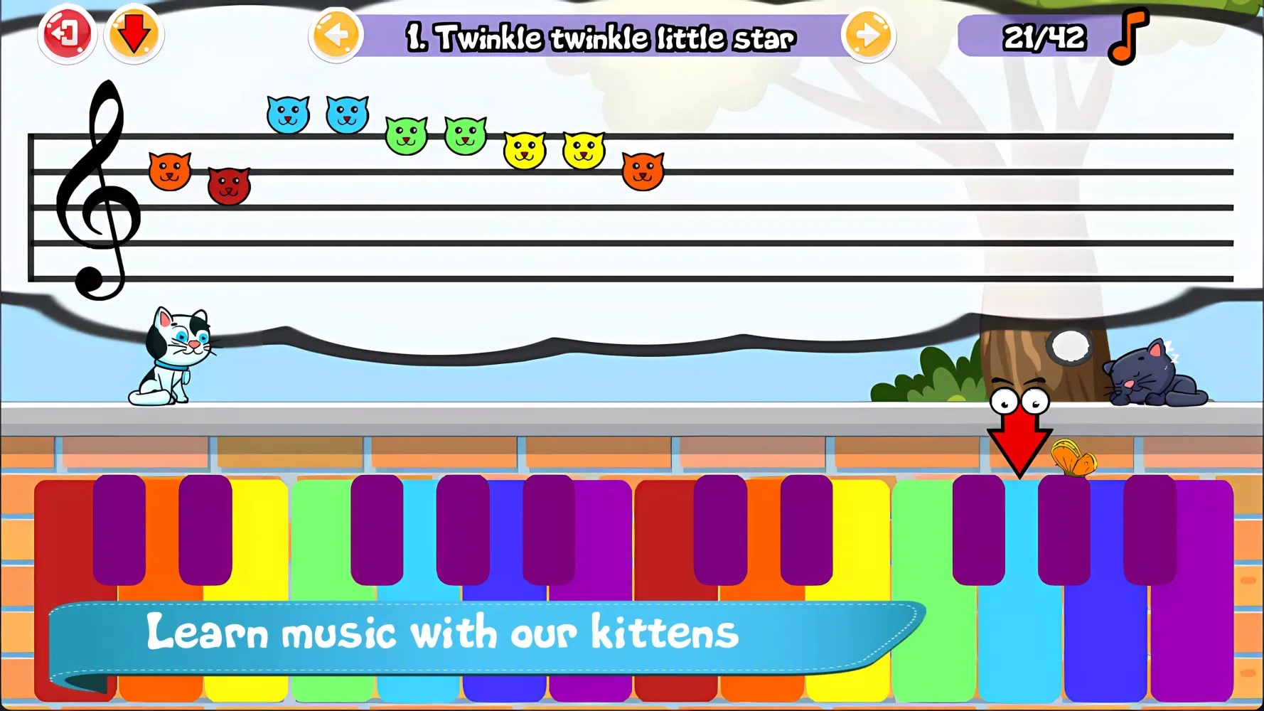 Cat Piano Meow - Sounds & Game Screenshots