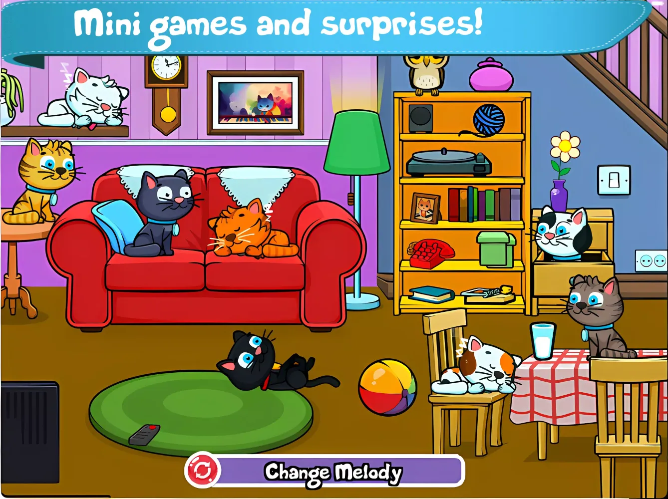 Cat Piano Meow - Sounds & Game Screenshots
