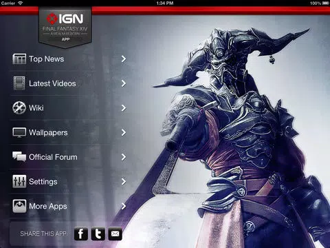 IGN App For Final Fantasy XIV: A Realm Reborn iPad  स्क्रीनशॉट